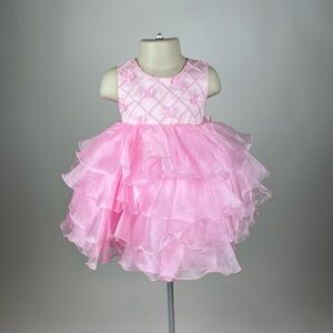 Hot pink girls party dress sz 12 months